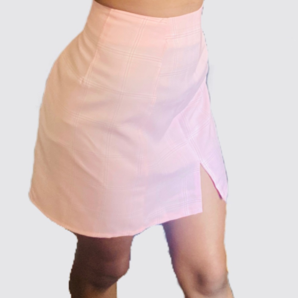NWT Pink Checkered Miniskirt